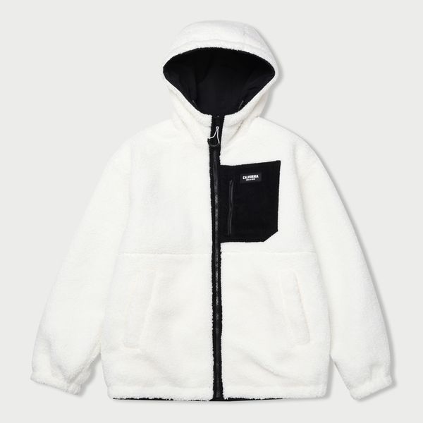 Reversible Hood Warm Up 羊羔毛雙面外套 - Black