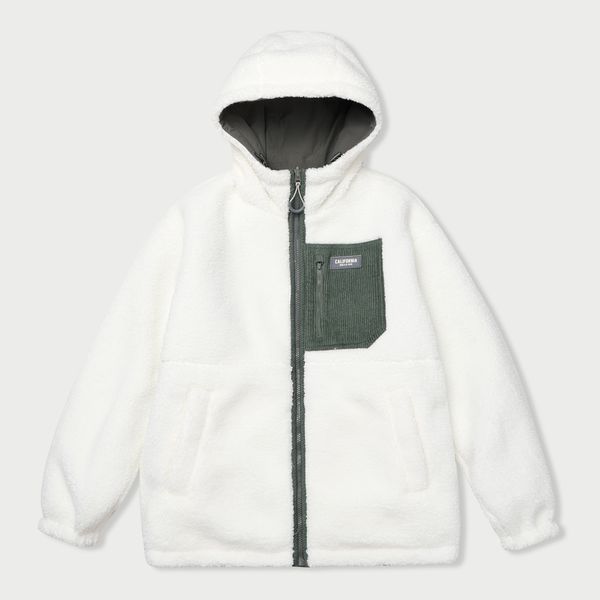 Reversible Hood Warm Up 羊羔毛雙面外套 - Khaki