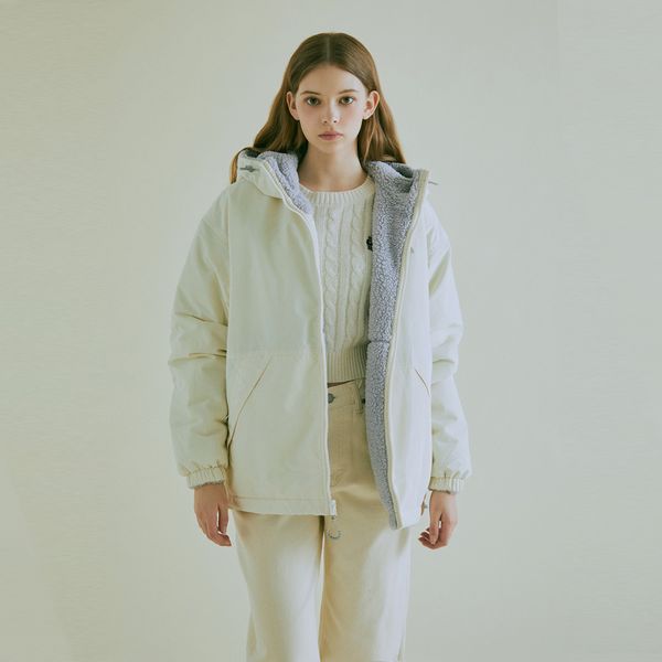 Reversible Hood Warm Up 羊羔毛雙面外套 - Light Purple