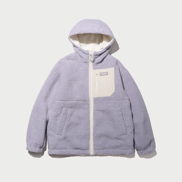Reversible Hood Warm Up 羊羔毛雙面外套 - Light Purple