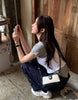 Town Mini Cross Bag - Herringbone Ivory