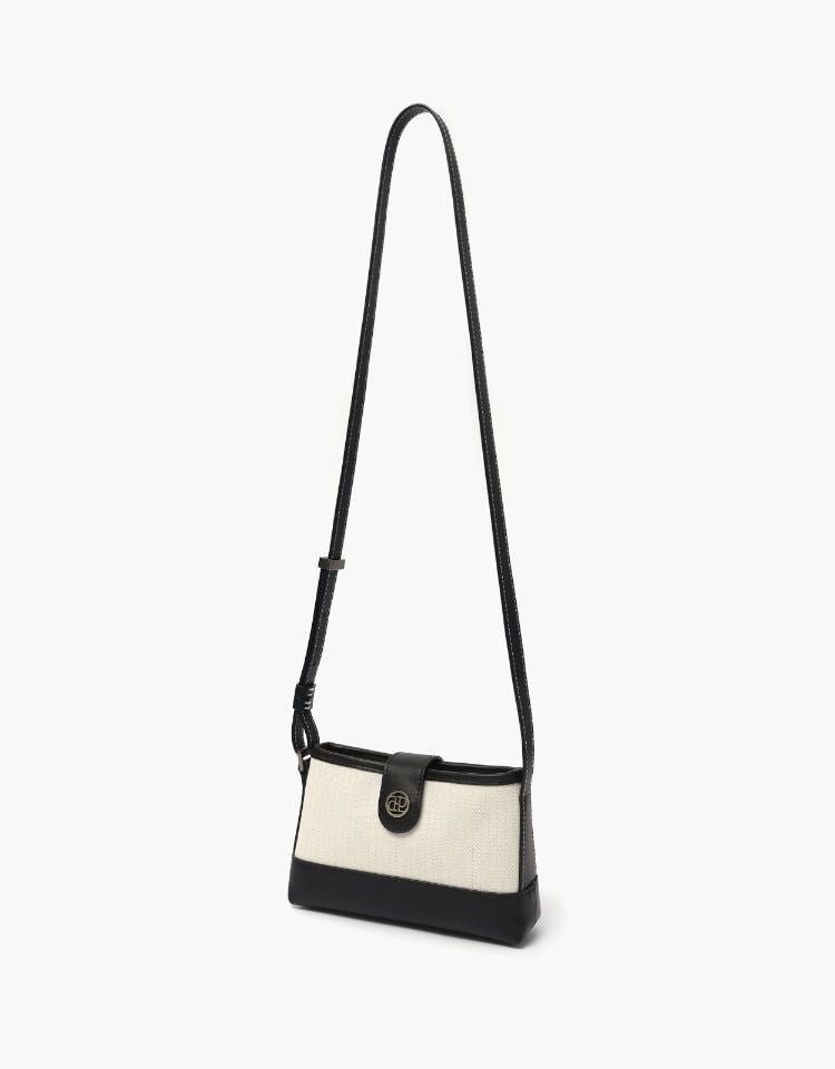Town Mini Cross Bag - Herringbone Ivory