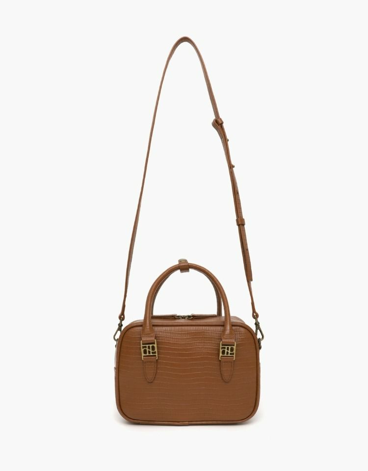 Panini Mini Tote Bag - Croco Camel