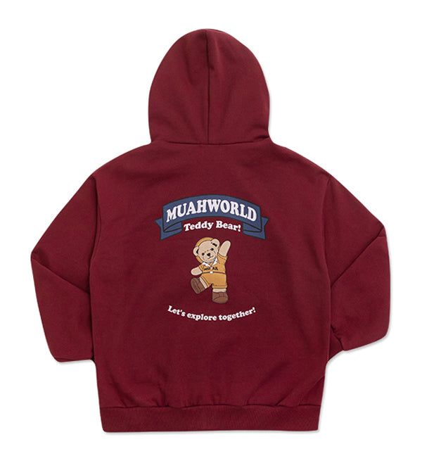 MUAH Teddy Flag Line Hood Zipup