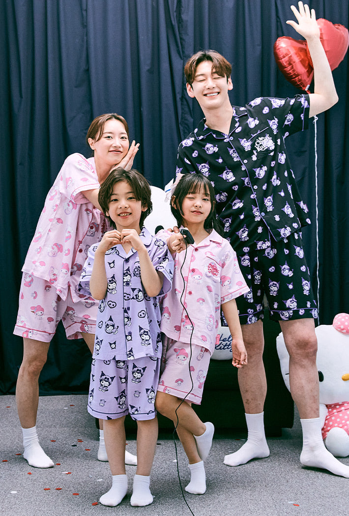 (Sanrio Friends) Sanrio Friends Pajamas - Black
