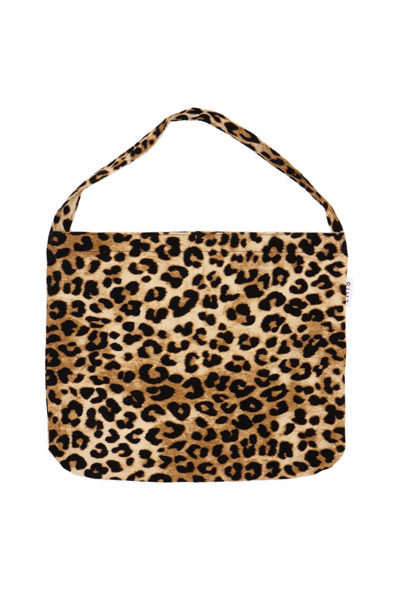 New Leopard Corduroy Eco Bag - Beige