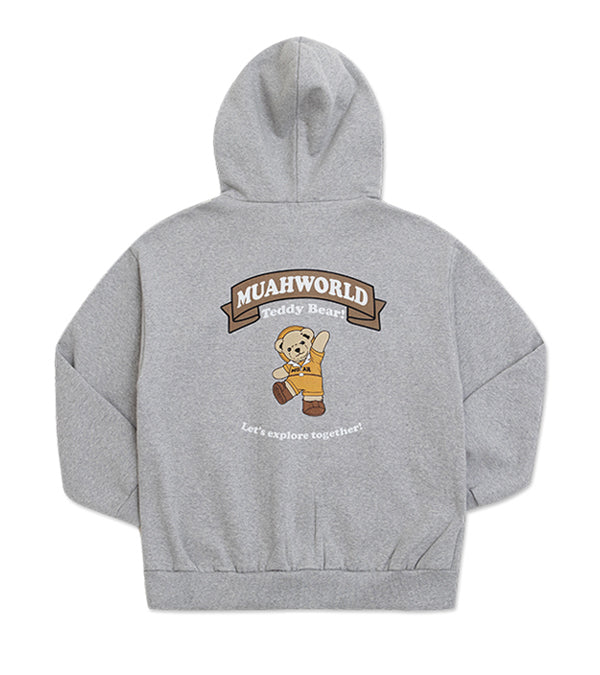 MUAH Teddy Flag Line Hood Zipup