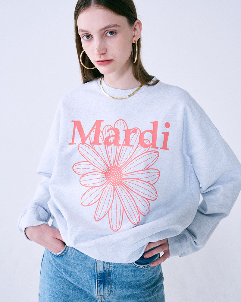 Sweatshirt Flowermardi - Heather Coral