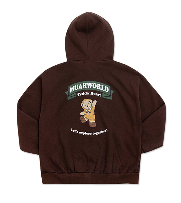 MUAH Teddy Flag Line Hood Zipup