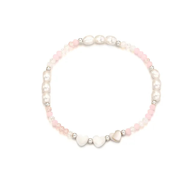 Joy Heart Pearl Bracelet